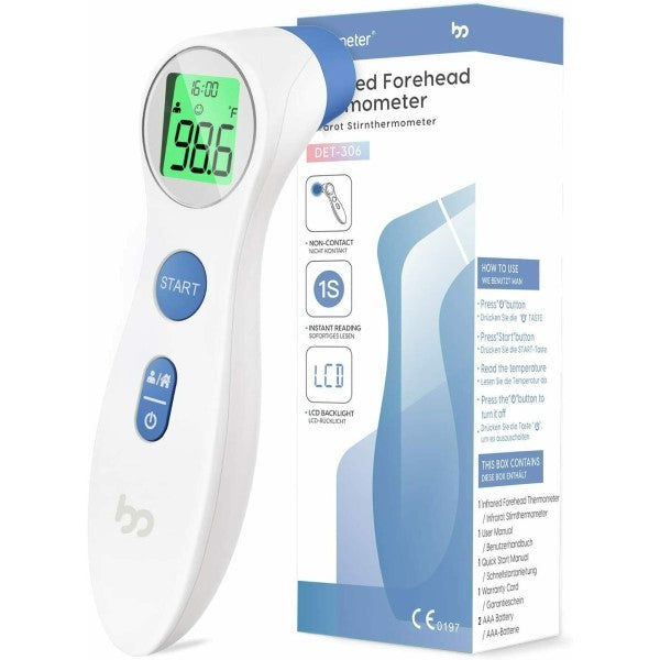 alt: Medical Grade Infrared Non-Contact Thermometer - Femometer - Each
